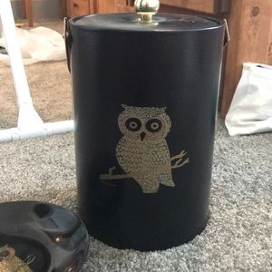 Owl Ice Bucket and Plate